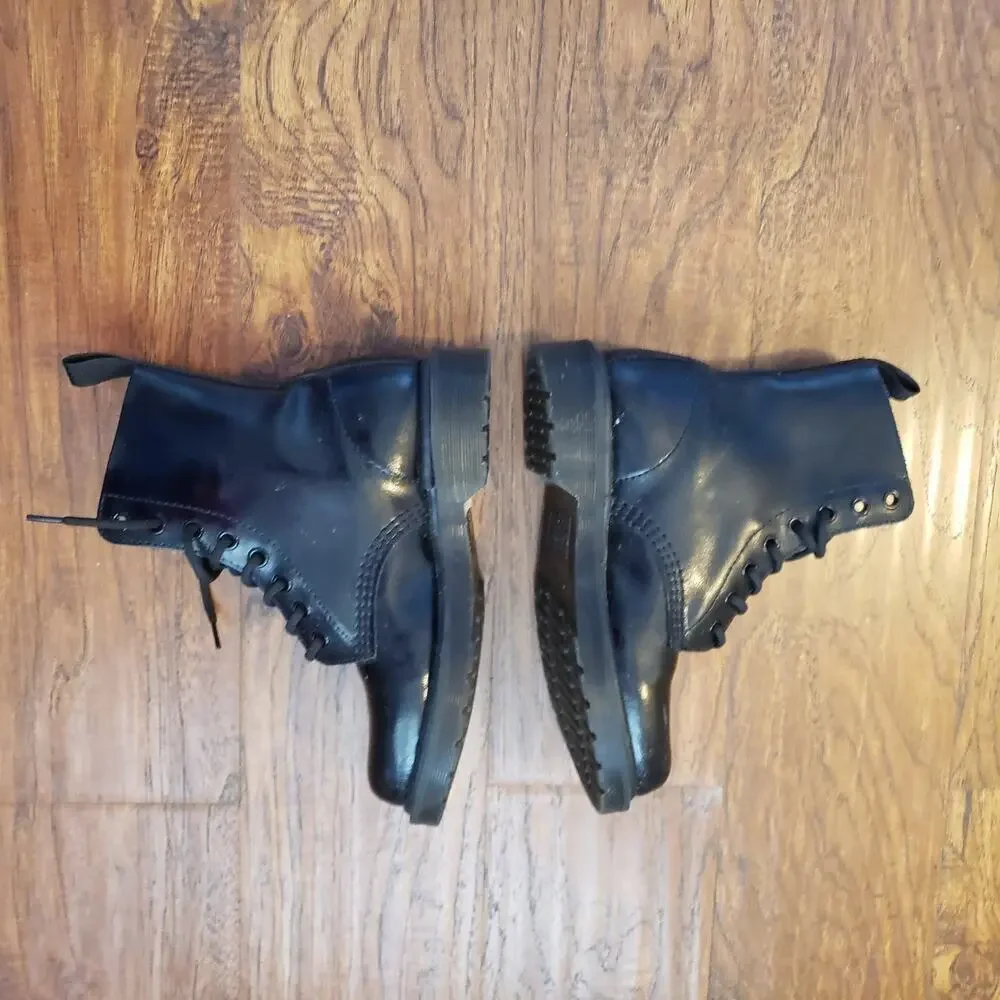 Dr. Martens sz 5 girls older 1460 Combat Boots Black Patent Leather